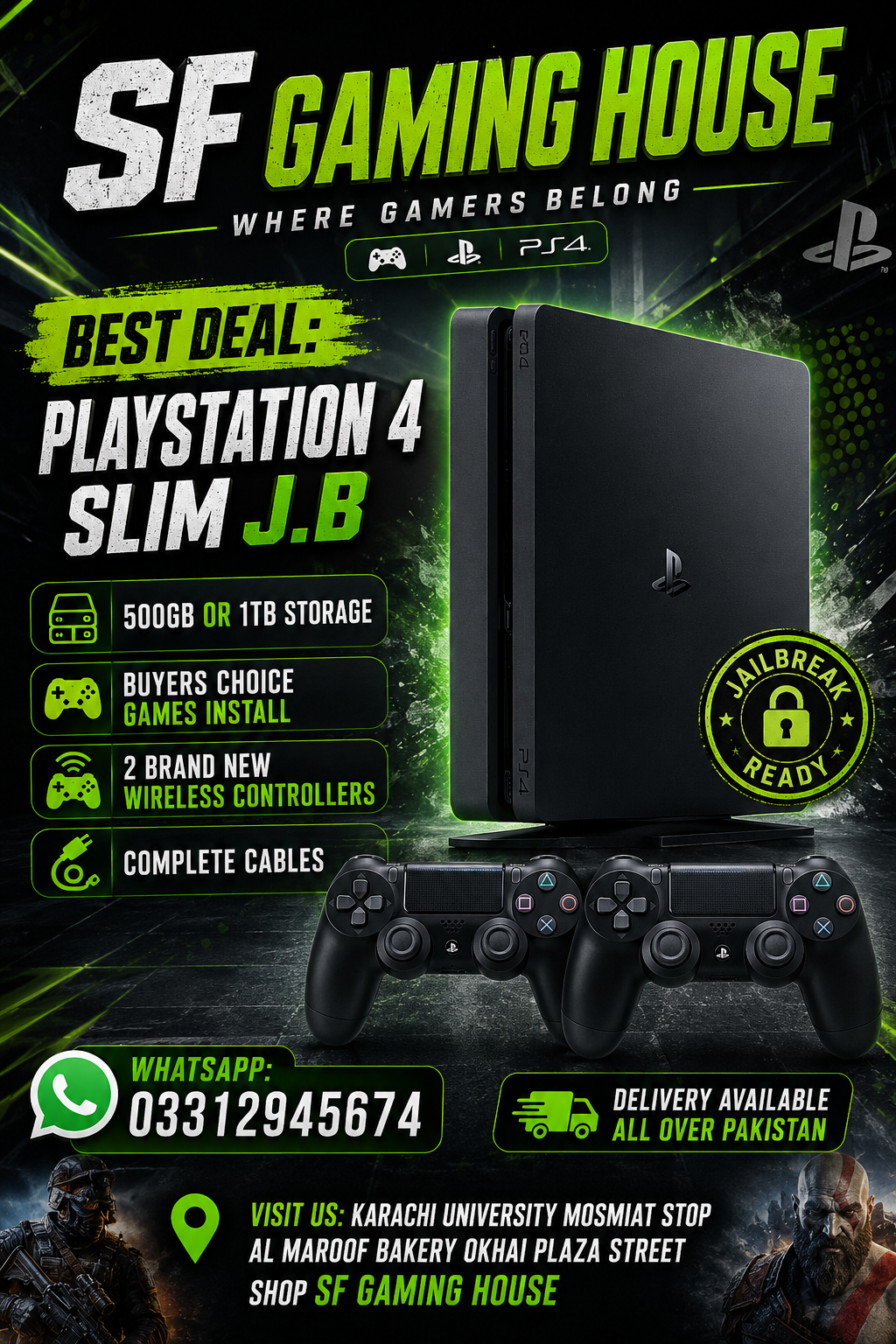 PS4 Slim J.B 500GB | 1TB - Image 1