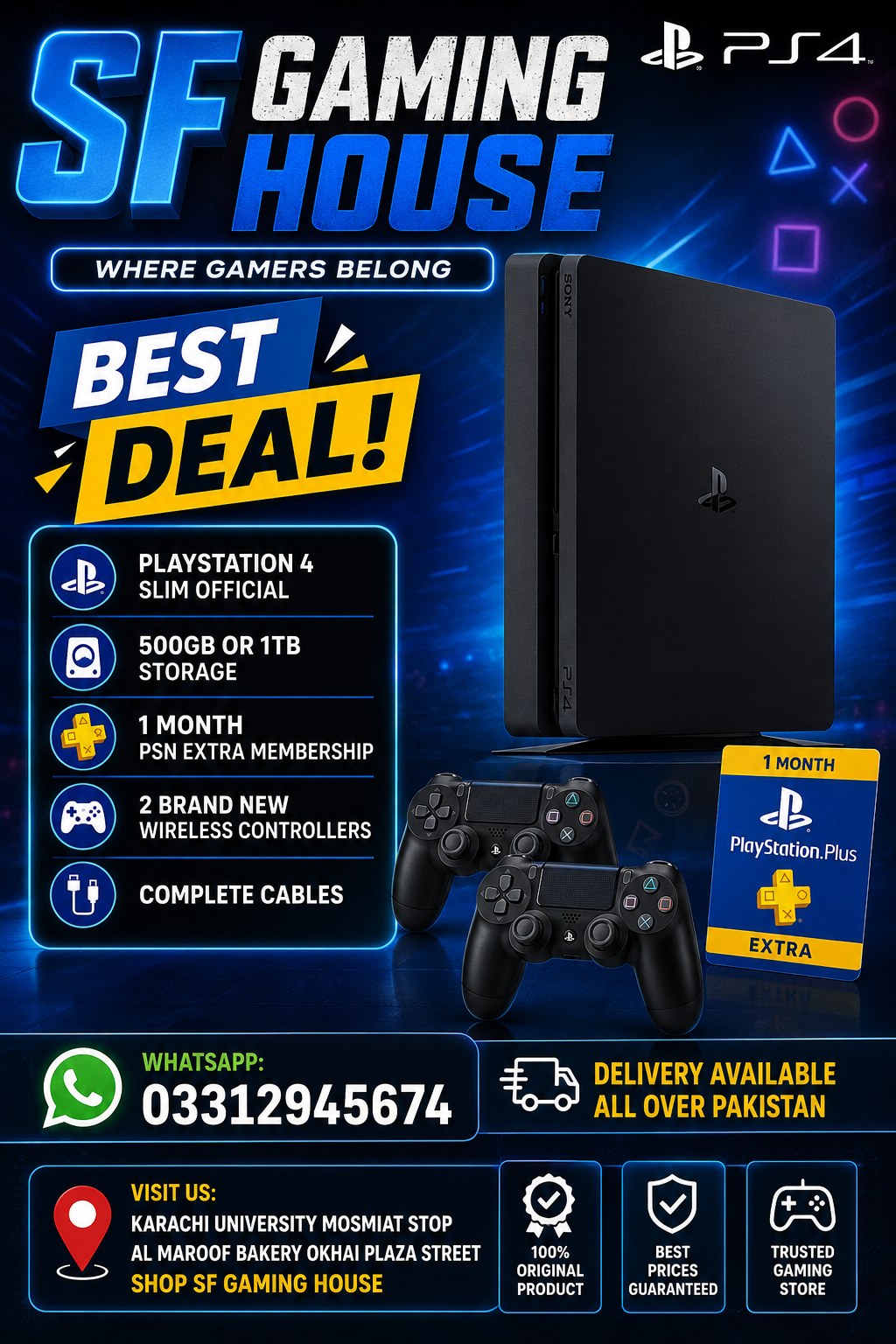 Ps4 Slim Official 500GB | 1TB - Image 1