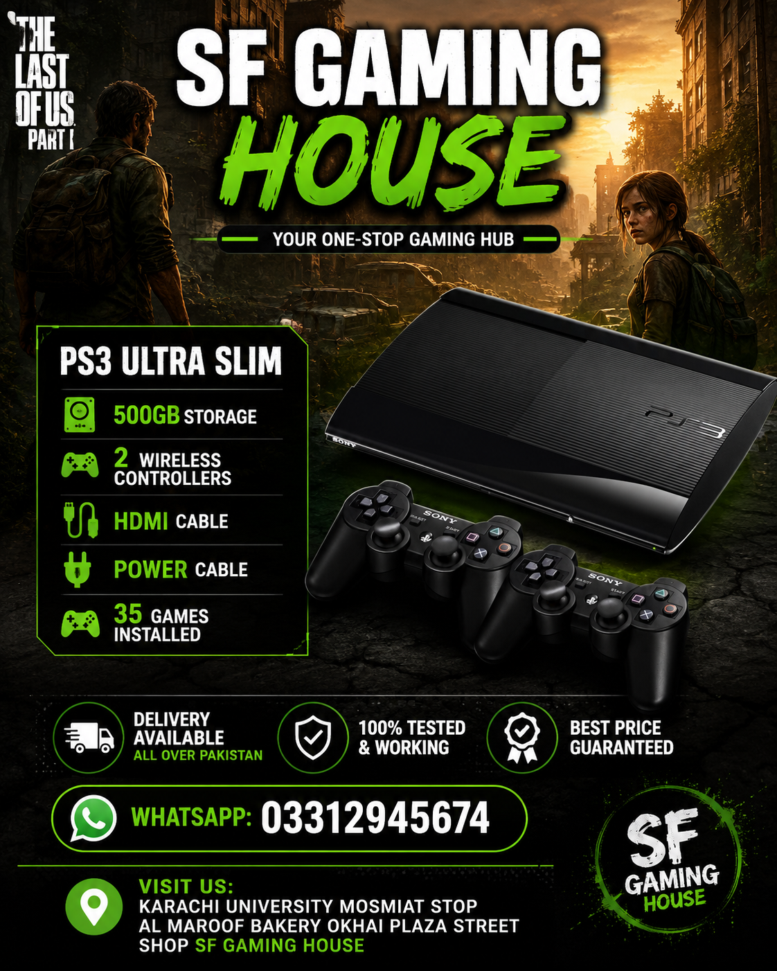 Ps3 Ultra Slim 500GB with Loaded Games - Image 1