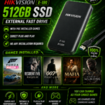 3.0 USB Portable 512GB SSD with Choice Games